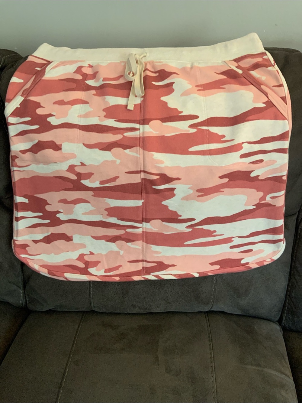 Talbots Knit Casual Pink Camo Drawstring Women's Skirt